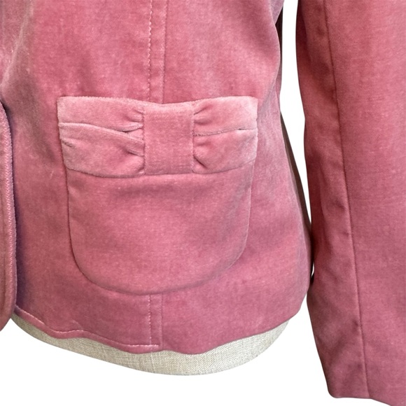 Pursuits Ltd. Women’s Pink Velvet Blazer with Jeweled Button Size 8 - Picture 3 of 6